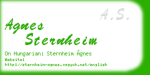 agnes sternheim business card